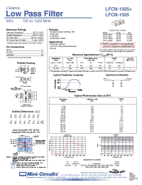 Datasheet LFCN-1325+ manufacturer Mini-Circuits
